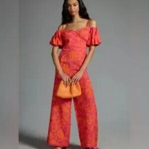 NWT Ranna Gill Floral Print Jumpsuit from Anthropologie Size XS